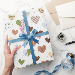 Brautparty-Geschenkpapier für Lady in Hearts Geschenkpapier