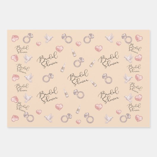 Brautparty  geschenkpapier set (Vorderseite)