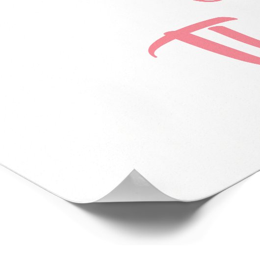 Brautparty-Geschenktisch Poster (Ecke)