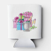 Brautparty gibt Rose Champagner Flöten Dosenkühler (Rückseite)