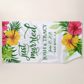 Brautparty Gift, Just Married, Mr. and Mrs. Strandtuch (Vorderseite)