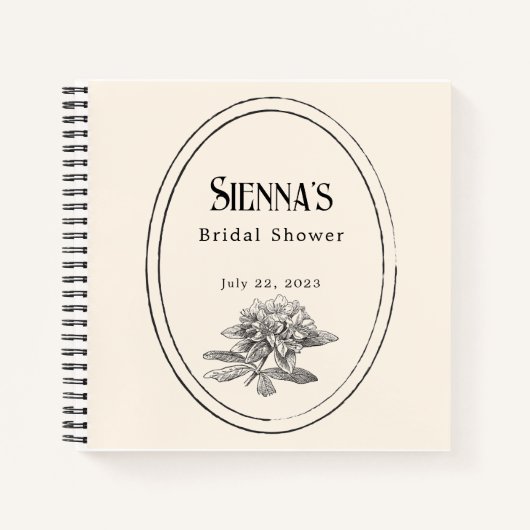 Brautparty Gift Notebook | Antikes Weiß Notizblock (Vorderseite)