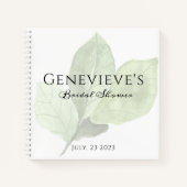 Brautparty Gift Notebook | grünes Blatt Notizblock (Vorderseite)