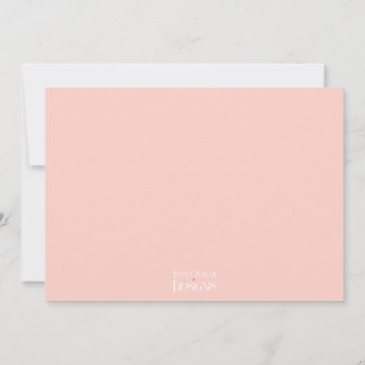 Brautparty Gipskraut Rosa Einladung (Rückseite)