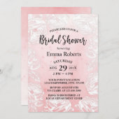 Brautparty Girly Watercolor Rose Floral Einladung (Vorne/Hinten)