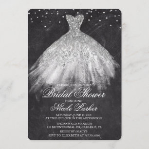Brautparty Glitzerkleid Diamant Einladung