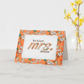 Brautparty Glückwunsch Karte (Gelbe Blume)