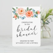 Brautparty Glückwunschkarte Dankeskarte (Stehend Vorderseite)