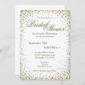 Brautparty | Gold Confetti Einladung (Vorne/Hinten)