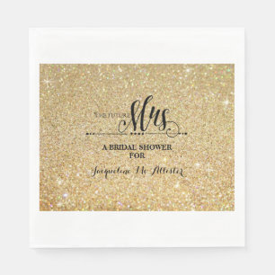 Brautparty Gold Glitzer Future Frau Modern Fab Serviette