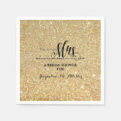 Brautparty Gold Glitzer Future Frau Modern Fab Serviette (Vorderseite)