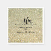 Brautparty Gold Glitzer Future Frau Modern Fab Serviette (Vorderseite)