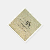 Brautparty Gold Glitzer Future Frau Modern Fab Serviette (Ecke)