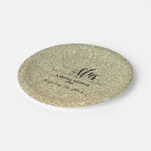 Brautparty Gold Glitzer Future Frau Party Decor Pappteller (Schrägansicht)