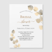 Brautparty Golden Eucalyptus Spries Luxus Magnetkarte (Vorderseite)