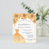 Brautparty Goldkleid Blumenladen (Stehend Vorderseite)