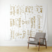 Brautparty goldtext Foto Stand Background Banner Wandteppich (Beispiel (Horizontal))