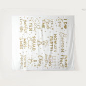 Brautparty goldtext Foto Stand Background Banner Wandteppich (Vorderseite (Horizontal))