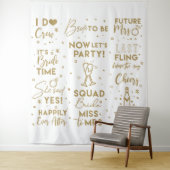 Brautparty goldtext Foto Stand Background Banner Wandteppich (Beispiel)