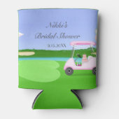 Brautparty Golf-Muster mit Golfplatz Dosenkühler (Vorderseite)