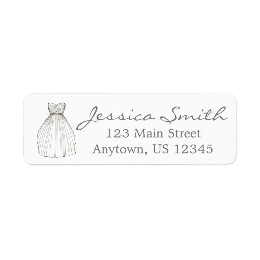 Brautparty Gown Bride Wedding Dress Labels (Vorne)