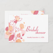 Brautparty Grafik moderne Blume Blätter einladen Einladung (Vorne/Hinten)