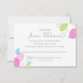 Brautparty Grafik moderne Blume Blätter einladen Einladung (Rückseite)