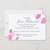 Brautparty Grafik moderne Blume Blätter laden Einladung (Rückseite)