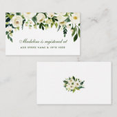 Brautparty Green Floral Registrierungskarte Begleitkarte (Vorne/Hinten)