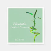 Brautparty Green Lucky Bamboo Pastel Custom Serviette (Vorderseite)