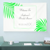 Brautparty Green Palm Tree Blätter Art Wedding Banner (Messe)