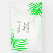 Brautparty Green Palm Tree Blätter Art Wedding Banner (Vertikal)