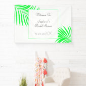 Brautparty Green Palm Tree Blätter Art Wedding Banner (InSitu)