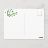 Brautparty | Green Wassercolor Floral Postcard Postkarte (Rückseite)