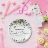 Brautparty Greenery Elegant Eucalyptus Boho Pappteller (Party)