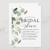 Brautparty Greenery Eucalyptus Einladung (Vorne/Hinten)