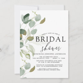 Brautparty Greenery Eucalyptus Einladung