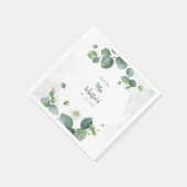 Brautparty Greenery Eucalyptus Future Frau Paper Serviette (Ecke)