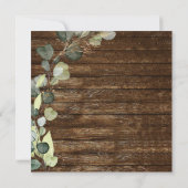 Brautparty Greenery Eucalyptus Succulent Einladung (Rückseite)