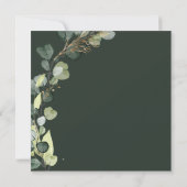 Brautparty Greenery Eucalyptus Succulent Einladung (Rückseite)