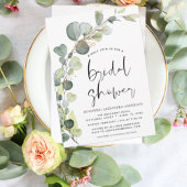 Brautparty Greenery Eucalyptus Succulent Invita Einladung