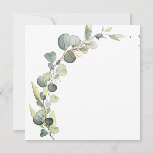 Brautparty Greenery Eucalyptus Succulent Save The Date (Rückseite)