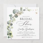 Brautparty Greenery Eucalyptus Succulent Save The Date (Vorderseite)