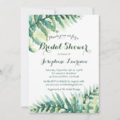 Brautparty Greenery Fern Einladung (Vorderseite)