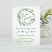 Brautparty Greenery Foliage Wasserfarbe Einladung (Stehend Vorderseite)