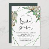 Brautparty Greenery Magnolia Einladung (Vorne/Hinten)