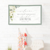 Brautparty Grey Green Watercolor Begrüßung Banner (Insitu)