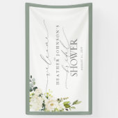 Brautparty Grey Green Watercolor Begrüßung Banner (Vertikal)