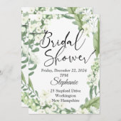 Brautparty, grüne Blumenlandschaft Einladung (Vorne/Hinten)