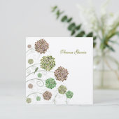 Brautparty-grüne Giebel-personalisierte Einladung (Stehend Vorderseite)